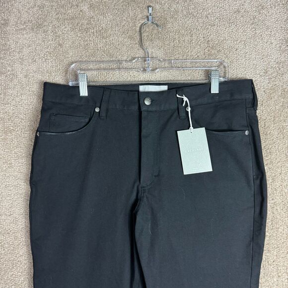 Everlane Tapered Pants Mens 34 x 30 Black Slim Fit Moisture Wicking Twill‎ NEW - Picture 3 of 13